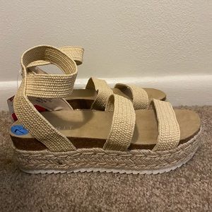 ESPRIT Platform Espadrille Sandals- Size 7.5